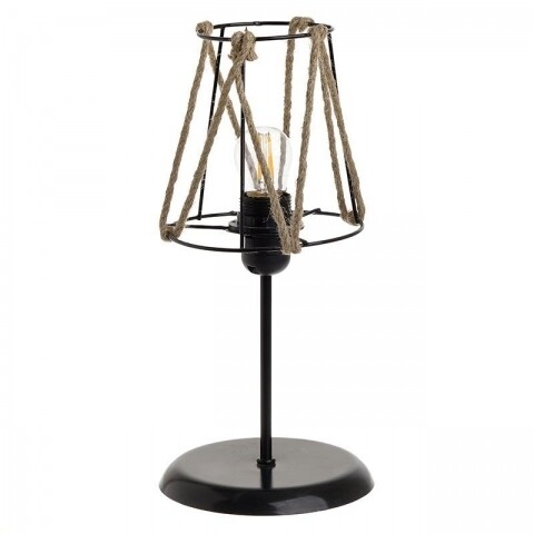 Veioza InArt, 17x37 cm, Black/Natural