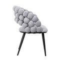 Scaun Bubble, Homla, 61x57.5x81.7 cm, metal/catifea din poliester, gri