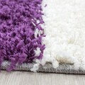Covor Shaggy Louis, Decorino, 80x150 cm, polipropilena, alb/mov