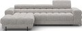 Coltar extensibil dreapta 3 locuri ELTAP, LT-20PEL, Felro, 285x181x93 cm, lemn/poliester, gri