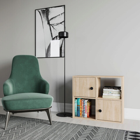 Corp biblioteca, retricy, tuttle, 72x25x62.6 cm, pal, stejar