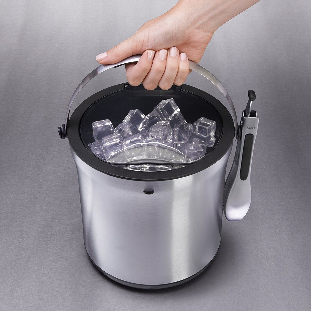 Set galetusa si cleste pentru gheata, inox, "SteeL" - OXO - imagine 5