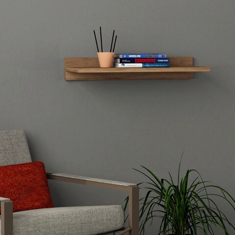 Raft de perete, decortie, duz, 60x10x22 cm, stejar