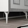 Consola, Olivia, Karya, 150x40x79 cm, PAL , Alb / Argintiu