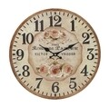 Ceas de perete Flowers, InArt, Ø40 cm, fier, multicolor