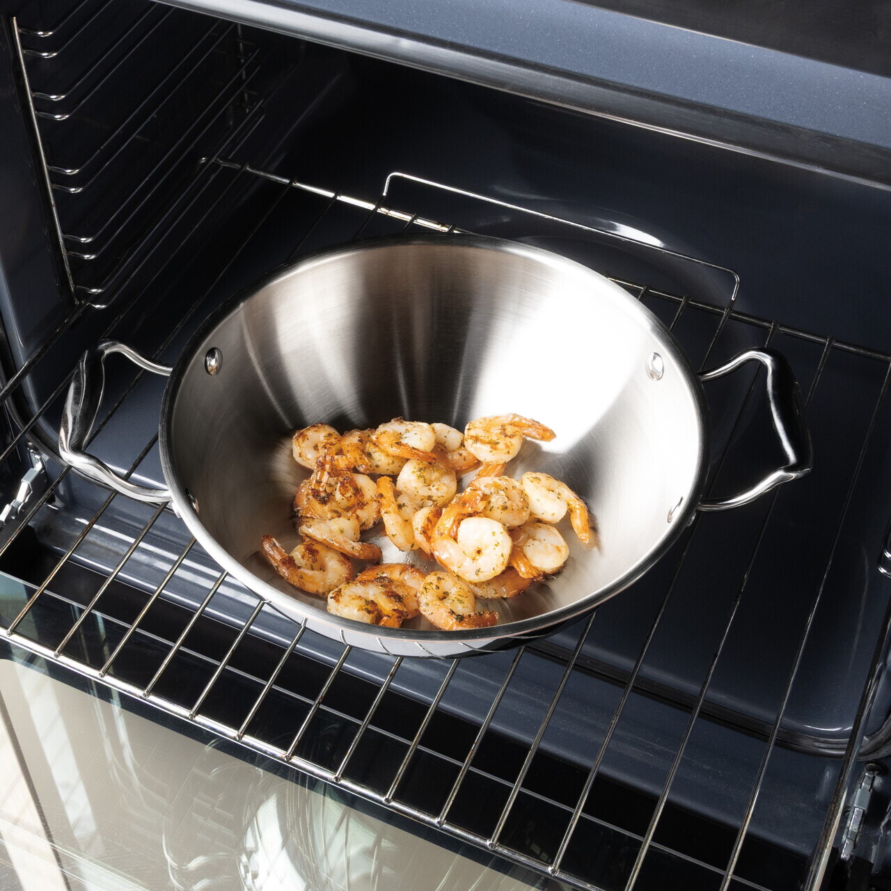 Tigaie Wok cu capac Berlinger Haus, Copper Touch, 24 cm, inox, argintiu - imagine 5