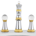 Baterie lavoar Crystal, 13.9x6.3x23.9/13.6 cm, alama, argintiu