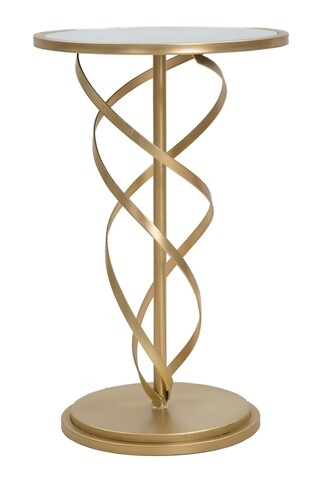 Masuta Glam Spiral, Mauro Ferretti, Ø 38×61.5 cm, fier, auriu Mauro Ferretti
