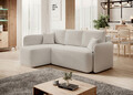 Coltar extensibil stanga 3 locuri ELTAP, Hadson, 206x150x89 cm, lemn/poliester, alb