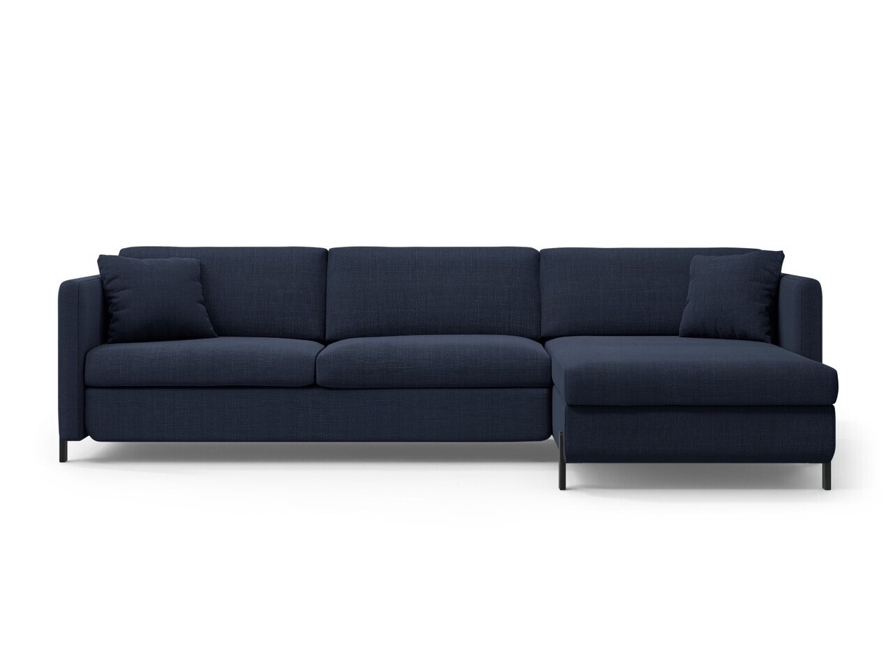 Coltar extensibil dreapta 5 locuri, Gloria, Micadoni Home, 286x170x88 cm, tesatura structurata, albastru