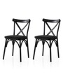 Set scaune 2 piese, Nmobb, Ekol, Negru