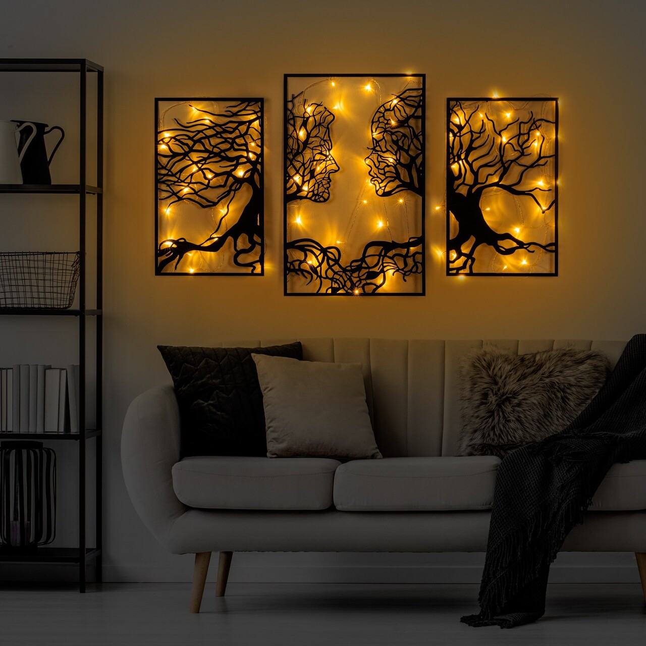 Decoratiune de perete, Tree Person 499, Dimensiuni: 71 x 116 cm, Negru - view 3