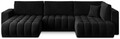 Coltar extensibil stanga 6 locuri ELTAP, LT-10VE, Bonito, 350x175x92 cm, lemn/poliester, negru