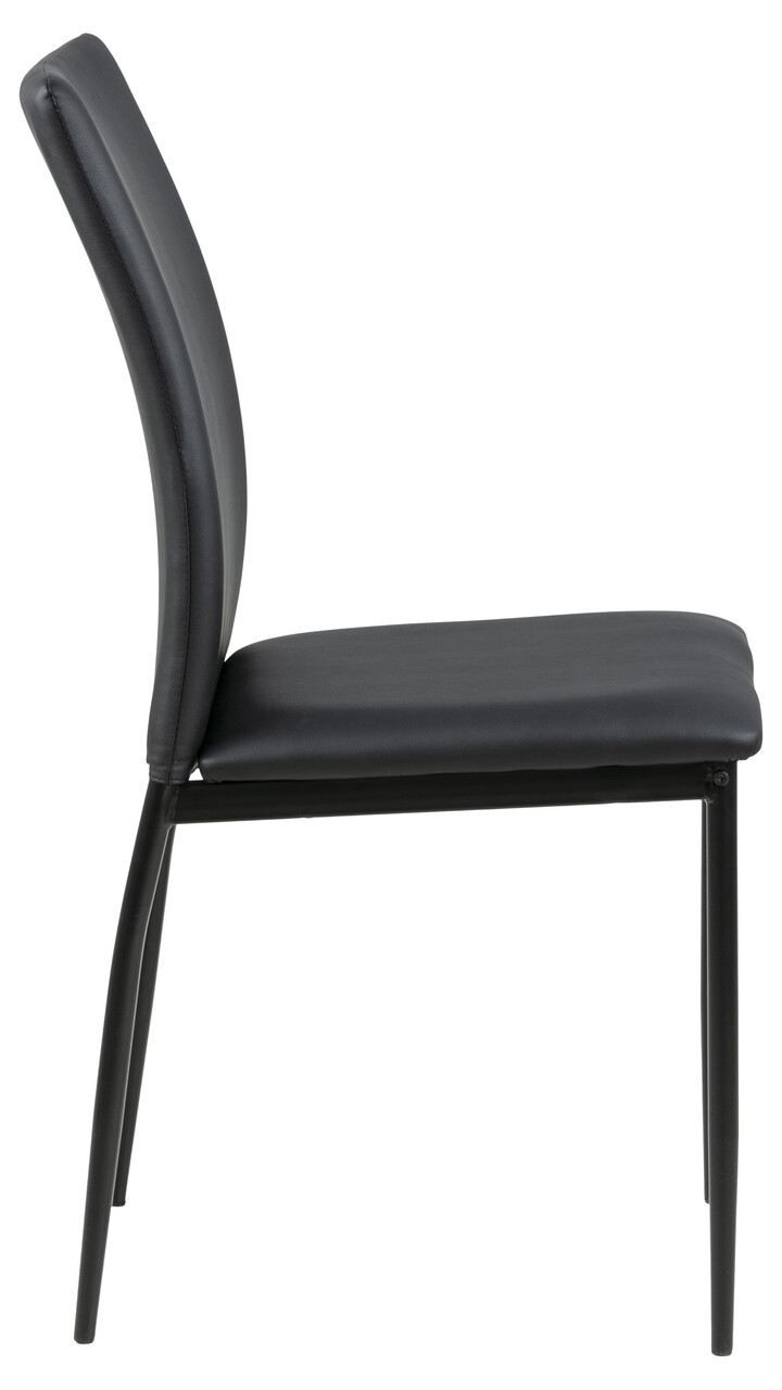 Scaun Demina, Actona, 43.5x53x92 cm, piele ecologica/otel, negru - view 8