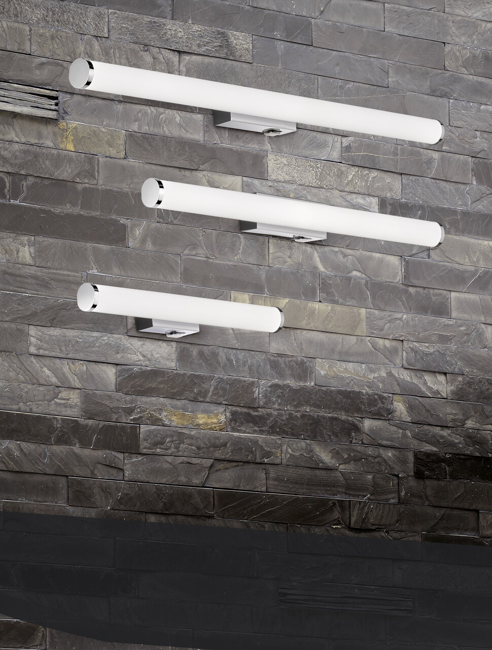 Aplica de perete Mattimo, TRIO, 40.4x5.5 cm, 4.3W, 1x SMD, metal, argintiu