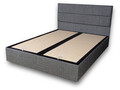 Saltea dubla, Base & Headboard, Niron, Argintiu, 140x38x190 cm, Cadru: OȚEL, Gri