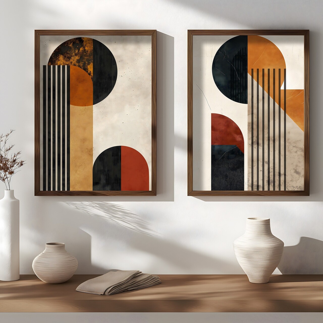 Set 2 tablouri decorative, HUM109, Cadru: 100% MOLID, Multicolor - view 2
