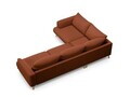 Coltar stanga 4 locuri, Naomi, Micadoni Home, 280x195x75 cm, tesatura structurata, caramiziu