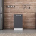 Dulap pentru bucatarie, Hanah Home, Minar, 45x87x58 cm, Alb / Antracit