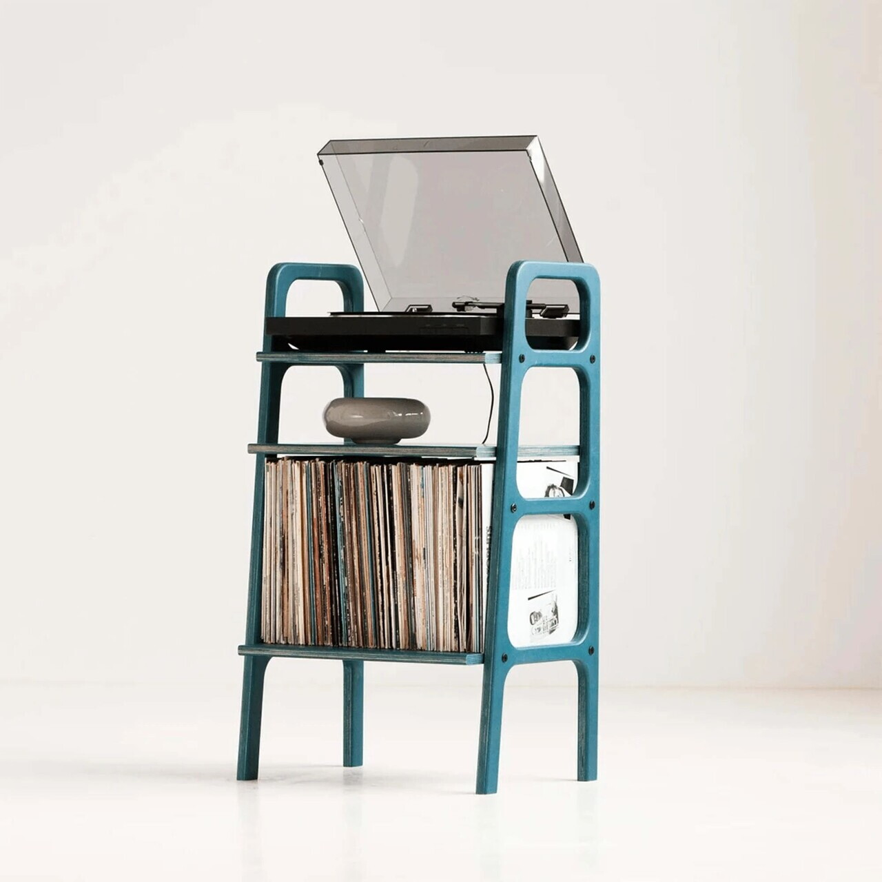 Suport pentru pick-up, Hanah Home, CPT4678-50, 50x90x40 cm, PLACAJ CARPEN, Albastru — imaginea 4