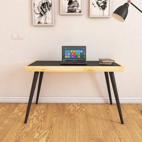 Birou, dekzy, dkrz-asr-30, 120x73x60 cm, negru / natural