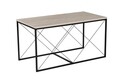 Set masuta de cafea, Kalune Design, Defne, Travertin / Negru