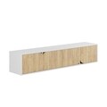 Comoda TV, Decortie, Spark, 180 x 35 x 35.6 cm, pal melaminat, stejar/alb