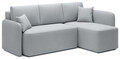 Coltar extensibil dreapta 3 locuri ELTAP, Hadson, 206x150x89 cm, lemn/poliester, gri deschis