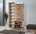 Dulap cu pantofar, cuier si oglinda İNCİ-731, Vella, 100x36x190 cm, multicolor