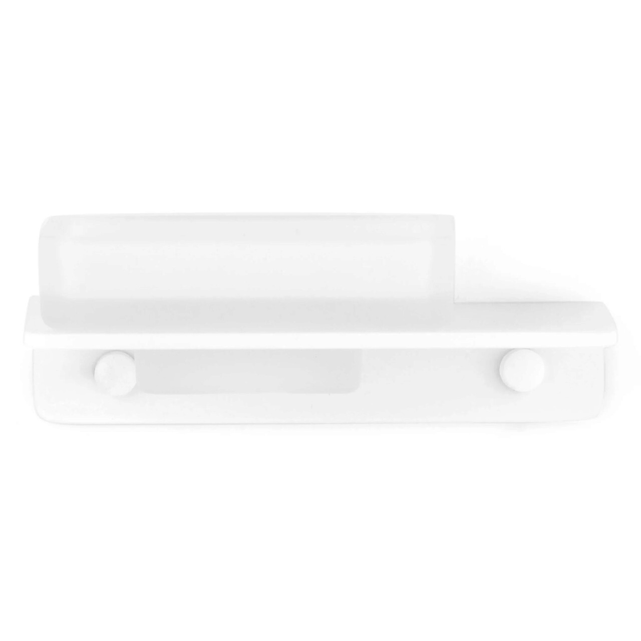 Savoniera Vicini, 14x12x5 Cm, Inox/sticla, Alb Mat
