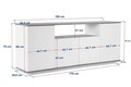 Consola, Lorena, Arista, 180x75x44.5 cm, Antracit / Pin Atlantic