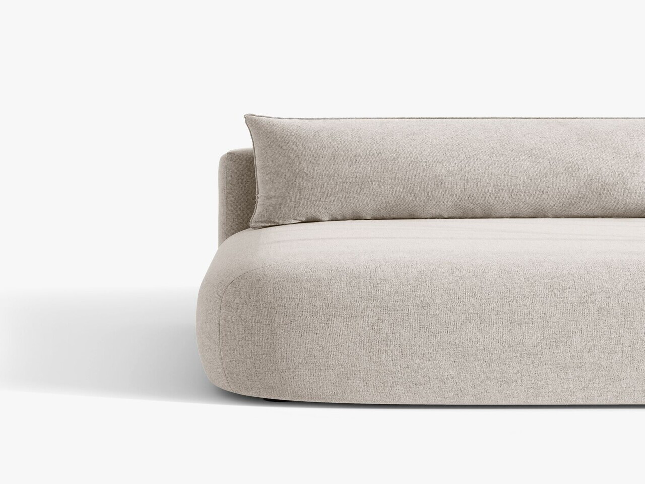 Canapea extensibila 3 locuri, Hena, Micadoni Home, 205x112x85 cm, tesatura structurata, bej deschis — imaginea 7