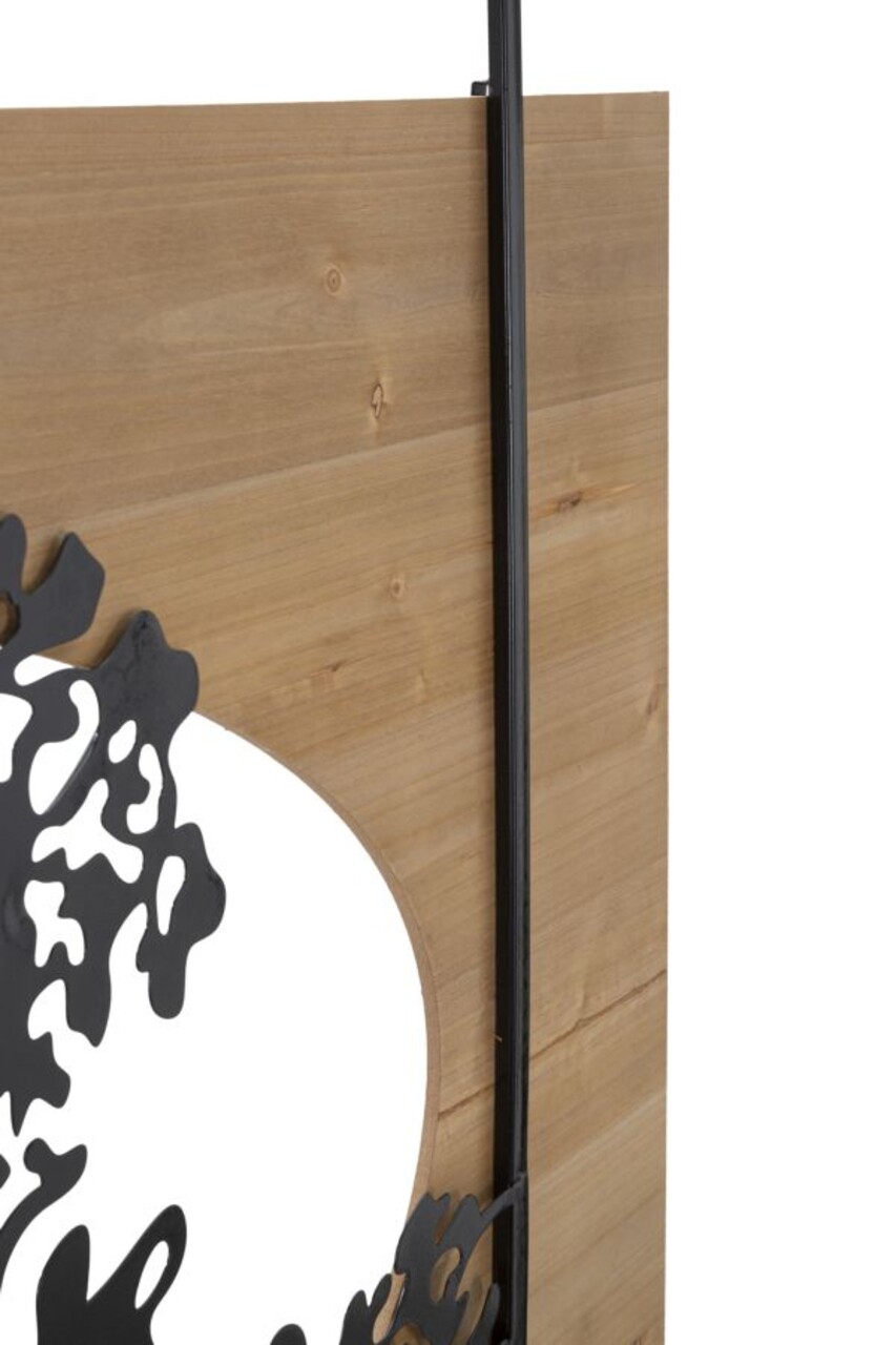 Set 3 decoratiuni de perete, Mauro Ferretti, Tree, 176x90 cm, fier/MDF, negru, maro - imagine 3