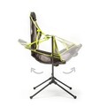Scaun balansoar de camping Kamprock, InnovaGoods, 100 x 104 x 95.5 cm, max 150 kg, verde/negru