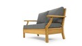 Canapea, My Interior, Frenze Double, 138 x 78 x 88 cm, lemn Iroko/textil, maro/antracit