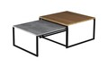 Masuta de cafea ELTAP, Nevio, 69x69x39 cm/ 60x60x34 cm, otel/PAL, multicolor