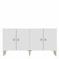 Consola, Hanah Home, Squarel 150, 150x75x32 cm, Alb