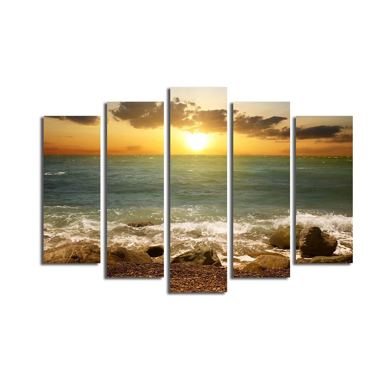Set 5 tablouri decorative, 5PATK-183, 19 x 70 cm, Multicolor - view 4