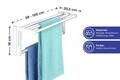 Uscator rufe pentru calorifer, Maximex, Space saving, 4.15 m capacitate de uscare, 58-108 x 20.5 x 18 cm, aluminiu/plastic, alb