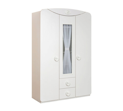 Dulap pentru haine, Çilek, Baby Cotton 3 Doors Wardrobe With Window, 133.1×201.3×54.6 cm, Multicolor 133.1x201.3x54.6 imagine 2022