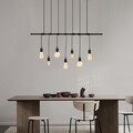 Candelabru Opviq Salkim, 120x180 cm, 7 x E27, 40W, negru