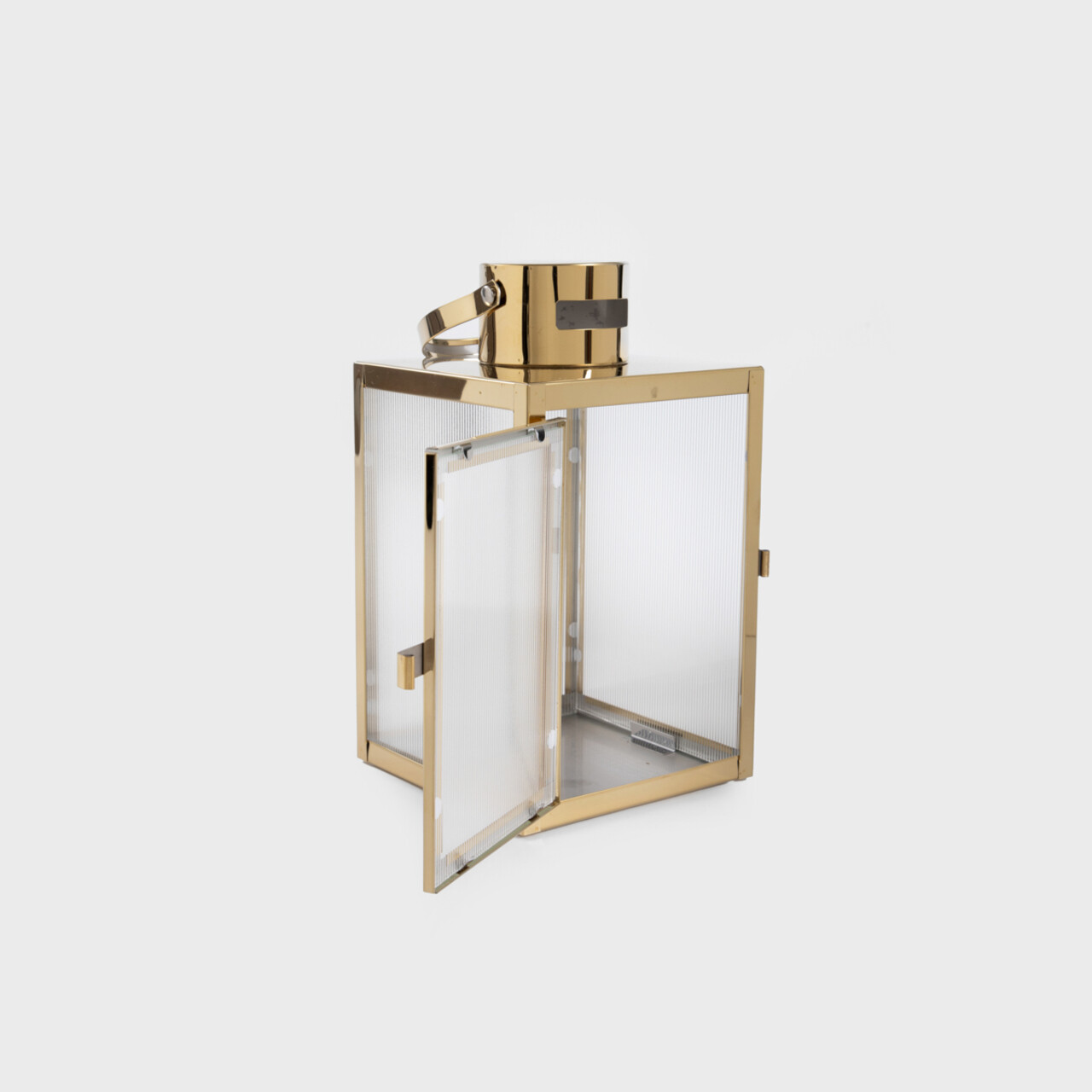 Felinar Tondo, Homla, 14x14x25 cm, metal/sticla, auriu