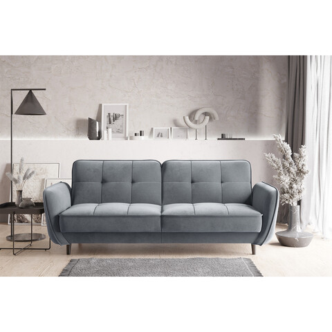 Canapea extensibila 3 locuri ELTAP, SO-BEL-04VE, Bellis, 220x90x83 cm, lemn/poliester, gri deschis