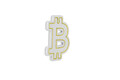 Decoratiune luminoasa LED, Bitcoin, Benzi flexibile de neon, DC 12 V, Galben