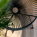 Scaun pentru gradina Acapulco Fiesta, Homla, 70x73x80 cm, metal/plastic, negru