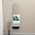 Oglinda decorativa, Siam, Magnum, 40x120x2.2 cm, MDF , Alb