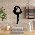 Decoratiune de perete, Yoga 18, 30 x 60 cm, Negru