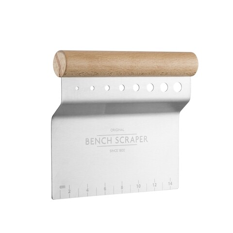 Racleta pentru aluat, mason cash, innovative, 15.2 x 14 x 2.2 cm, inox, maro
