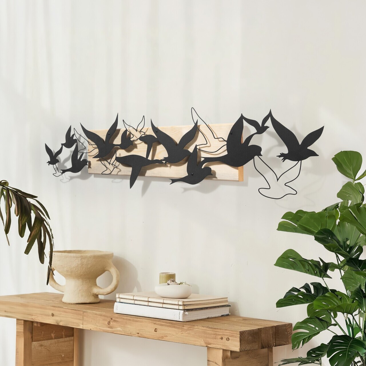 Decoratiune de perete, Libertà, Cadru: Lemn (Grosime: 2 cm), Natural/Negru — imaginea 5