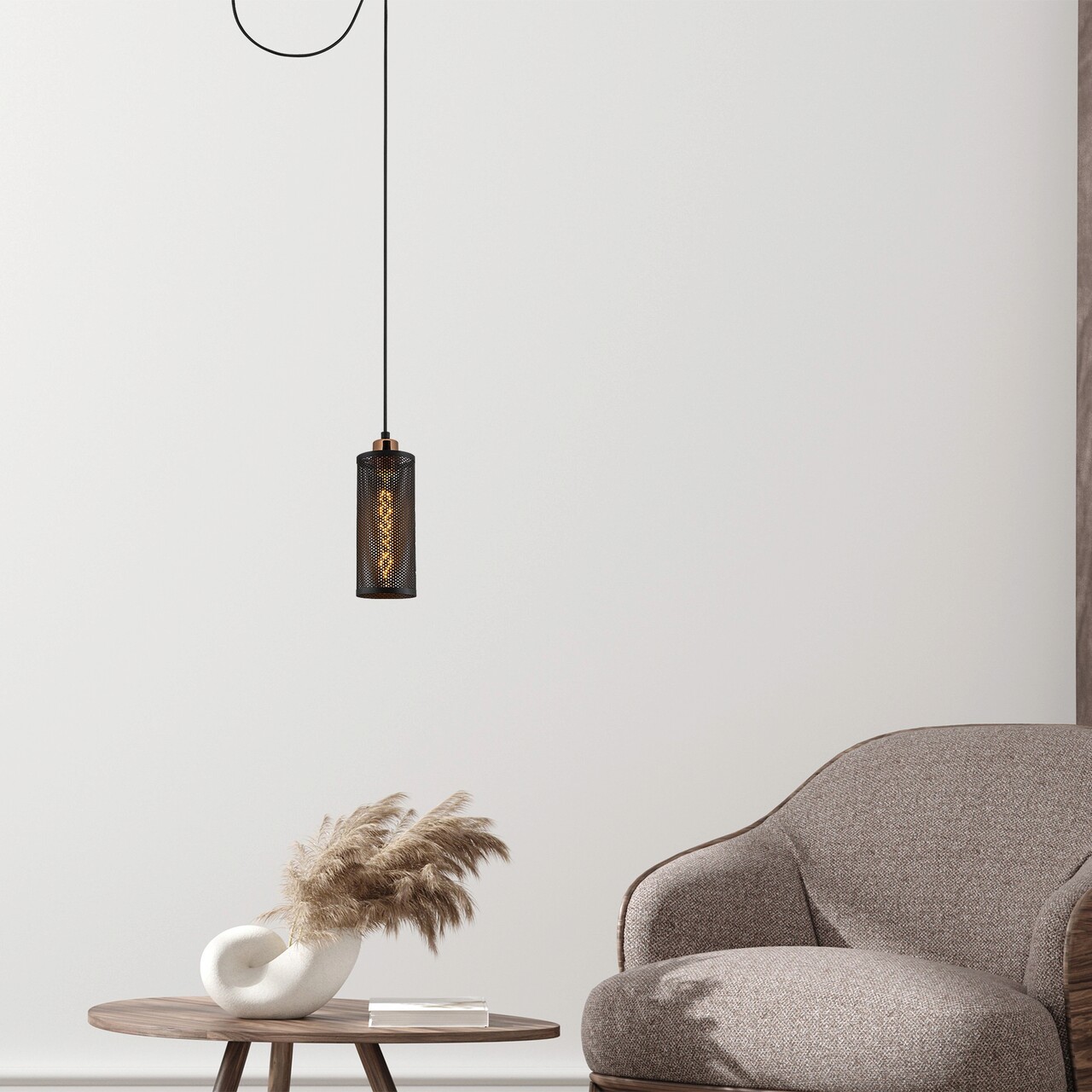 Lustra, Alby, 525NOR1451, Metal, Negru/Bronz - 1 | YEO